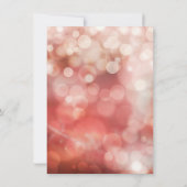 Blush Gold Glitzer Bokeh Sparkle Wedding Einladung (Rückseite)