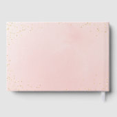 Blush Gold Glitzer Elegantes Dress Brautparty Gästebuch (Rückseite)