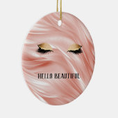 Blush Gold Glitzer Eyelashes Keramik Ornament (Rechts)
