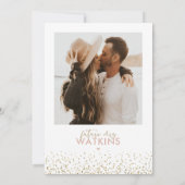 Blush Gold Glitzer Hübsch Bridal Dusche Einladung (Rückseite)