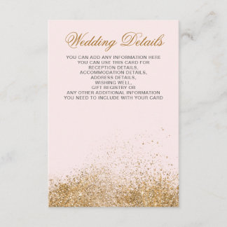 Blush Gold Glitzer Sparkle Begleitkarte