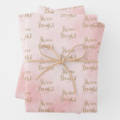 Blush Gold Glitzer Traumstrecke Airolo - Gletsch Geschenkpapier Set (Beispiel)