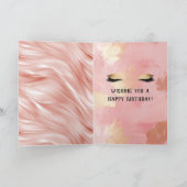 Blush Gold Glitzern Eyelashes Karte (Innenseite)