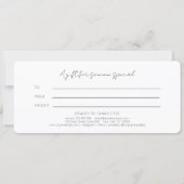 Blush Gold Glow Gradient Salon Gift Certificate (Rückseite)