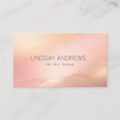 Blush Gold Glow Gradient Salon QR Code Visitenkarte (Vorderseite)