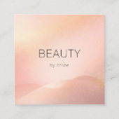 Blush Gold Glow Gradient Salon Quadratische Visitenkarte (Vorderseite)