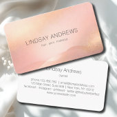 Blush Gold Glow Gradient Salon  Visitenkarte