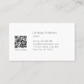 Blush Gold Glow Logo Salon QR-Code Visitenkarte (Rückseite)