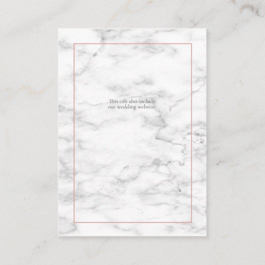 Blush Gold Greenery Dusty Pink Blumendetails Begleitkarte (Rückseite)