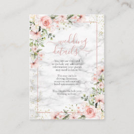 Blush Gold Greenery Dusty Pink Blumendetails Begleitkarte