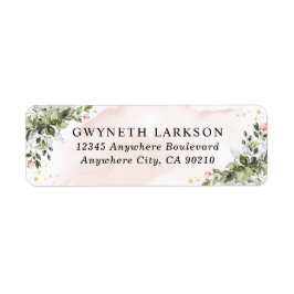 Blush Gold Greenery Succulent Dusty Blue Wedding