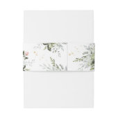 Blush Gold Greenery Succulent Dusty Blue Wedding Einladungsbanderole (Rückseitenbeispiel)