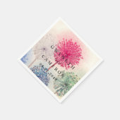 Blush Gold Greenery Succulent Dusty Blue Wedding N Serviette (Ecke)