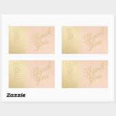 Blush Gold Heart Danke Stickers (Blatt)