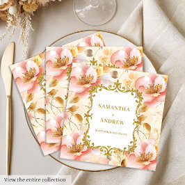 Blush Gold Hochzeit Napkins Serviette