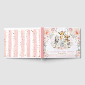 Blush Gold Jungle Safari Wild Animals Baby Girl Gästebuch (Voll)