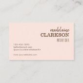 Blush Gold Koch Hat Bakery Visitenkarte (Rückseite)