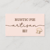 Blush Gold Koch Hat Bakery Visitenkarte (Vorderseite)