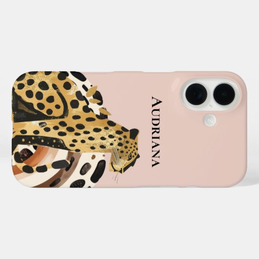 Blush Gold Leopard Case-Mate iPhone Hülle (Rückseite (Horizontal))