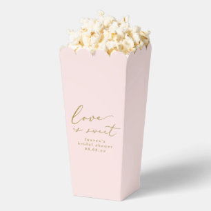 Blush & Gold Liebe ist Sweet Brautparty Popcorn Geschenkschachtel
