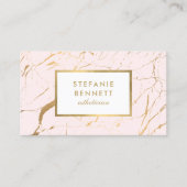 Blush Gold Marmor Esthetiker Luxus Visitenkarte (Vorderseite)