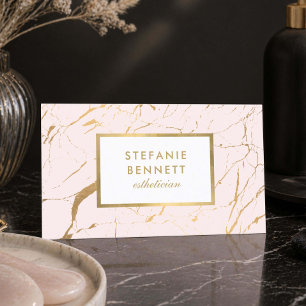 Blush Gold Marmor Esthetiker Luxus Visitenkarte