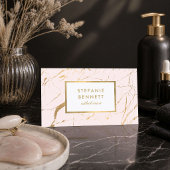 Blush Gold Marmor Esthetiker Luxus Visitenkarte