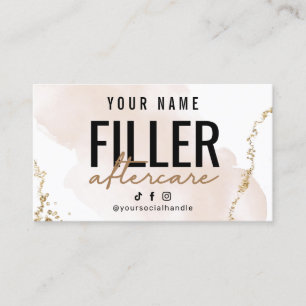 Blush Gold Moderne Filler-Nachbehandlung Anleitung Visitenkarte