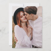 Blush Gold Moderne schicke Typografie Einfaches Fo Save The Date (Rückseite)