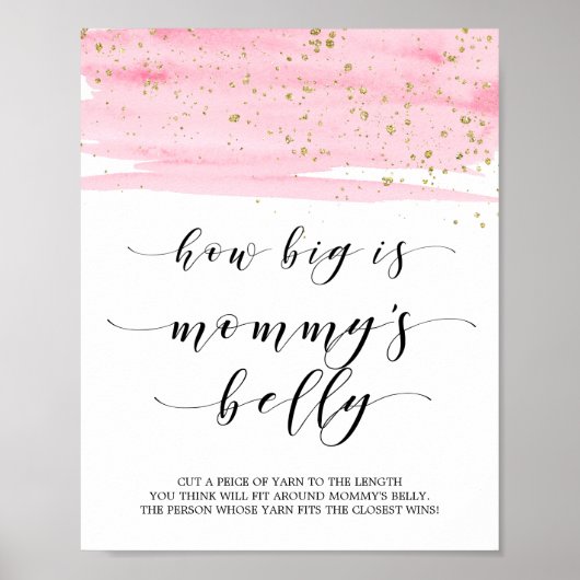 Blush & Gold Mommy's Bengy Baby Shower Poster (Vorne)