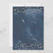 Blush, Gold & Navy Hochzeit Einladung (Rückseite)