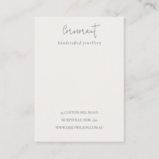 Blush Gold Oil Paint Texture Logo Haarpin Display Visitenkarte (Rückseite)