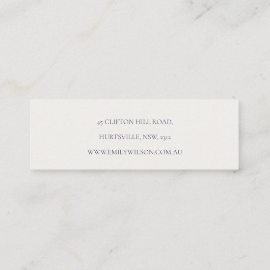 Blush Gold Öl Farbe Textur Ofenschwarzer Stift Hol Mini Visitenkarte (Rückseite)