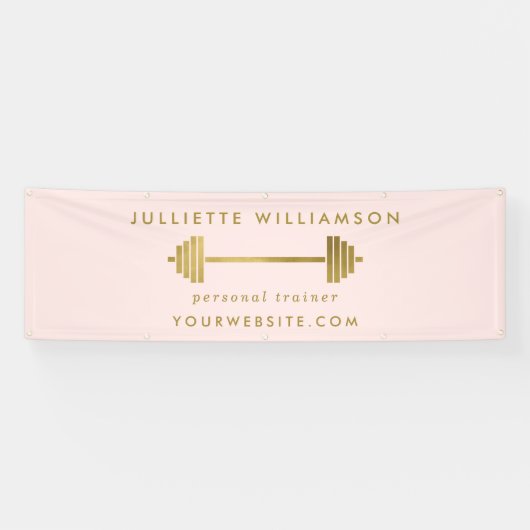 Blush & Gold Personal Trainer Banner (Horizontal)