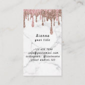 Blush & Gold Personal Trainer Social Media Busines Visitenkarte (Rückseite)