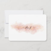 Blush Gold QR  Sparkle Romantic Wedding Elegance RSVP Karte (Rückseite)