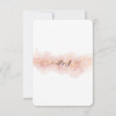 Blush Gold QR  Sparkle Romantic Wedding Elegance RSVP Karte (Rückseite)