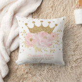 Blush Gold Royal Princess Crown Baby Birth Stände Kissen (Decke)
