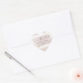 Blush Gold Save the Date Herz Umschlag Aufkleber (Umschlag)