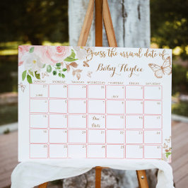 Blush Gold Schmetterling Ratet den Fälligkeitskale Poster