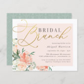 Blush & Gold Script Blumenbridal Brunch (Vorne/Hinten)