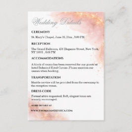 Blush Gold Sparkle Romantic Wedding Details Begleitkarte