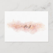 Blush Gold Sparkle Romantic Wedding Details Begleitkarte (Rückseite)