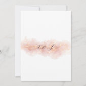 Blush Gold Sparkle Romantic Wedding Elegance Einladung (Rückseite)