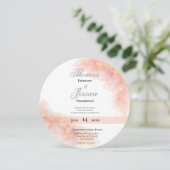 Blush Gold Sparkle Romantic Wedding Elegance Einladung (Stehend Vorderseite)