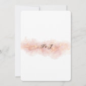 Blush Gold Sparkle Romantic Wedding Elegance Einladung (Rückseite)