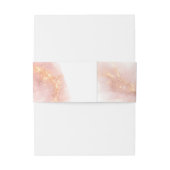 Blush Gold Sparkle Romantic Wedding Elegance Einladungsbanderole (Rückseitenbeispiel)
