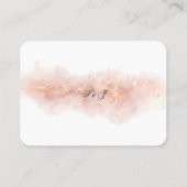 Blush Gold Sparkle Romantic Wedding Elegance Platzkarte (Rückseite)