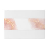 Blush Gold Sparkle Romantic Wedding Monogram Einladungsbanderole (Rückseitenbeispiel)