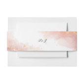 Blush Gold Sparkle Romantic Wedding Monogram Einladungsbanderole (Vorderseite Beispiel)